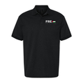 Men's Free Palestine White Logo Dry Blend Polo - Black