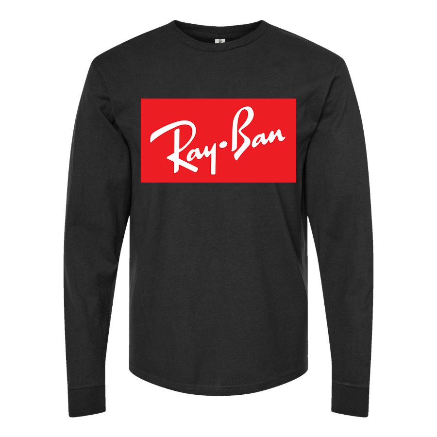 Men's Ray Ban Long sleeves Cotton Blend T-Shirt - Black