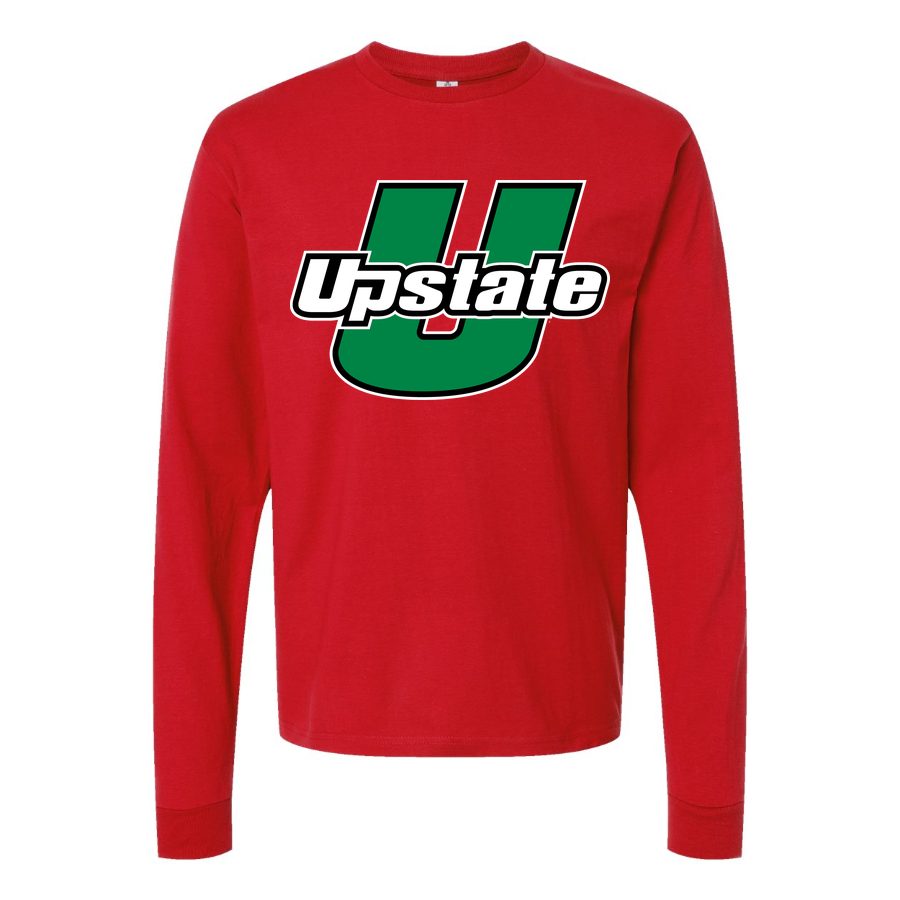 Men's USC Upstate Spartans Logo Long sleeves Cotton Blend T-Shirt - Red