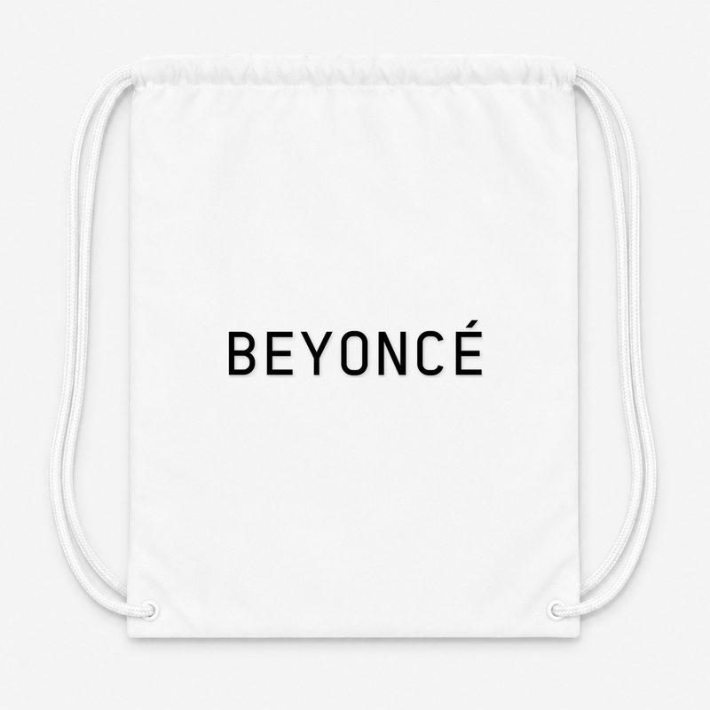 Beyonce Drawstring Bag - White