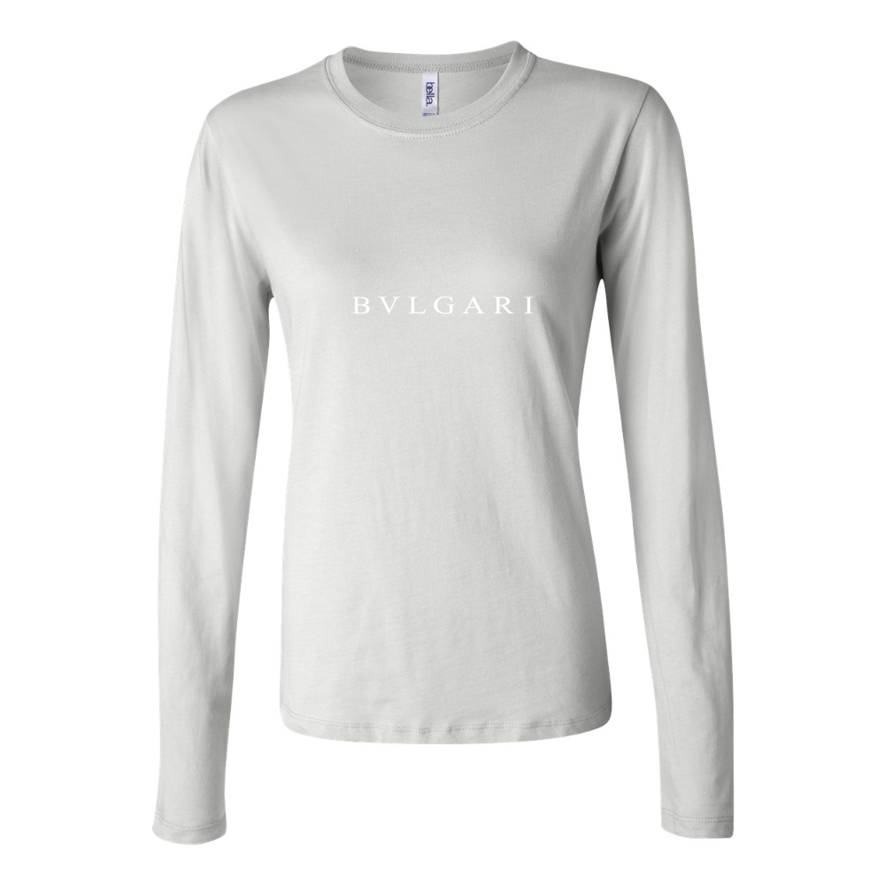 Women's Bvlgari Logo white Long Sleeve T-Shirt - White