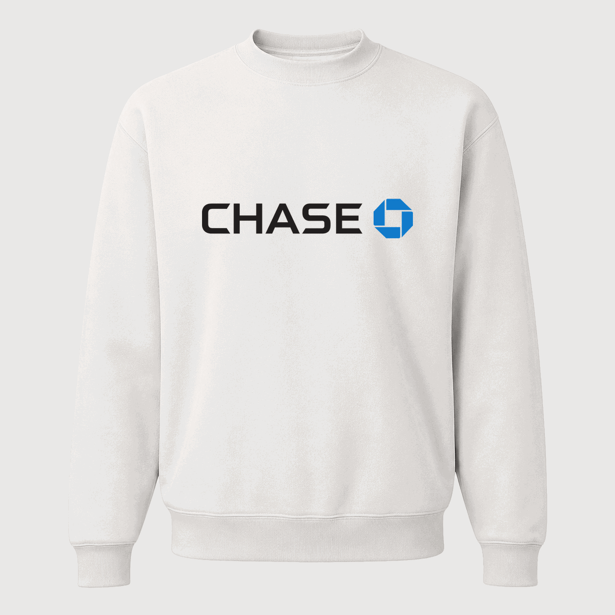 Men's Chase Black Logo Crewneck Sweatshirt - White