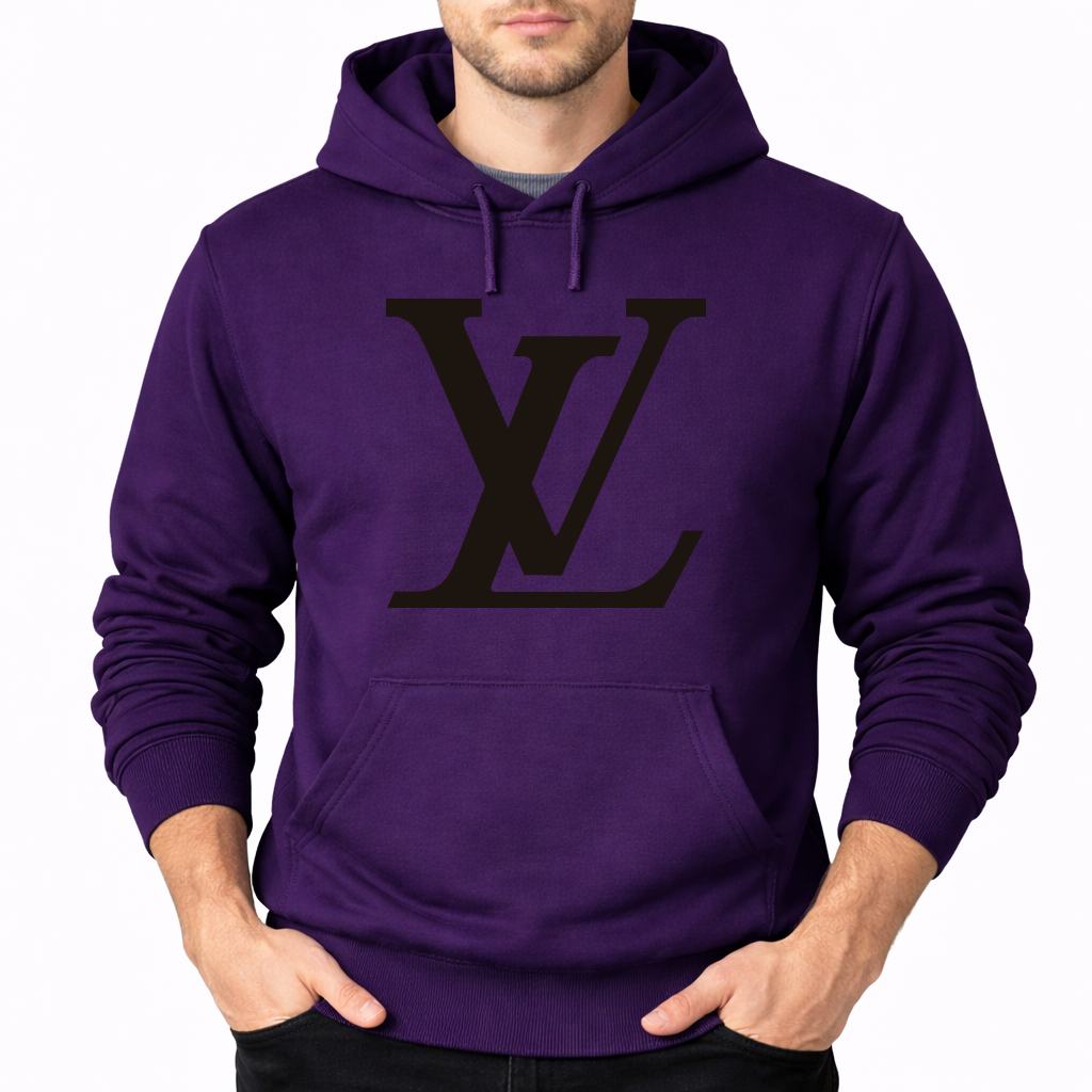 Men's Louis Vuitton Pullover Hoodie - Purple