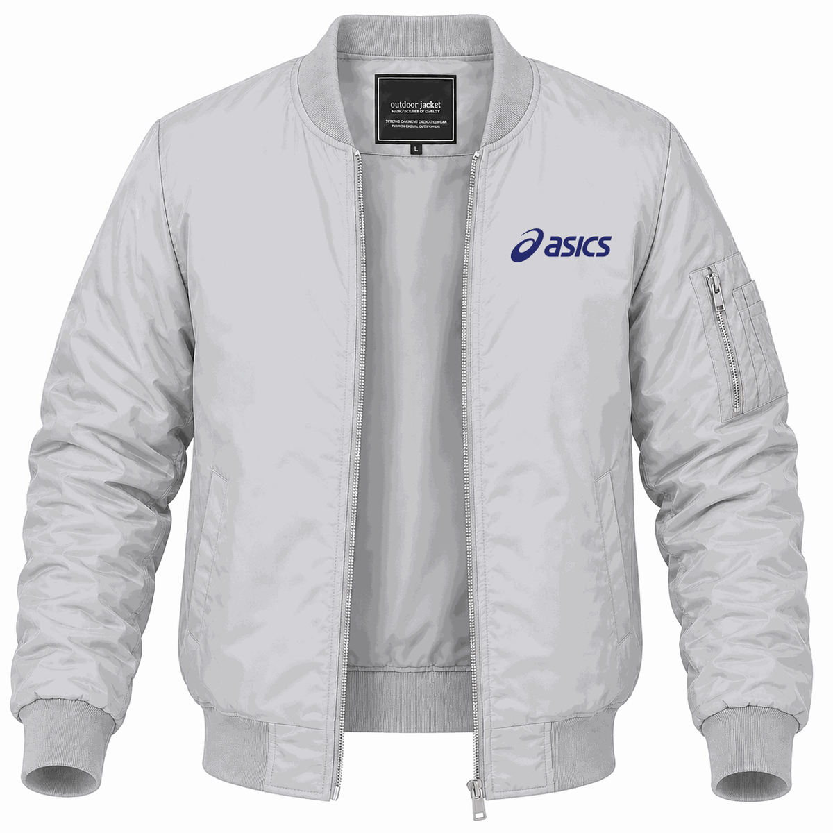 Men's Asics Lightweight Bomber Jacket - Gray