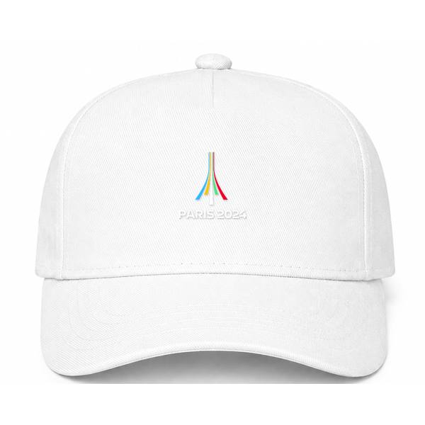 Olympics Paris 2024 White Logo White Dad Baseball Cap Hat