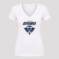 Women's Tennessee Martin Skyhawks Alternate Design V Neck T-Shirt in white