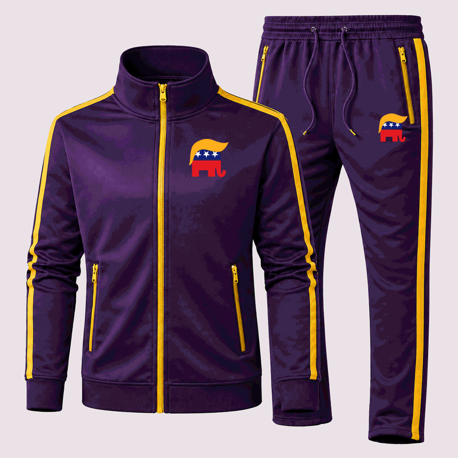 donald trump hair gop elephant wall sticker r6fb7e6cf844845ccb4e2a66abb61a58c kouf2 8byvr 644 tracksuit in Purple