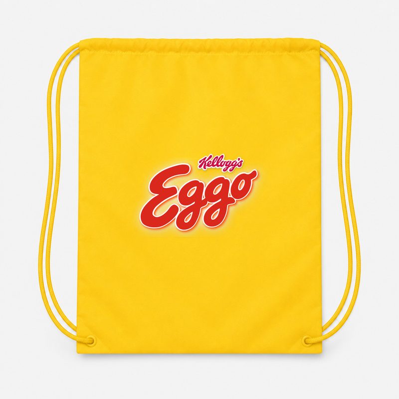 Eggo Kelloggs Food Drawstring Bag - Yellow