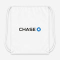 Chase Black Drawstring Bag - White