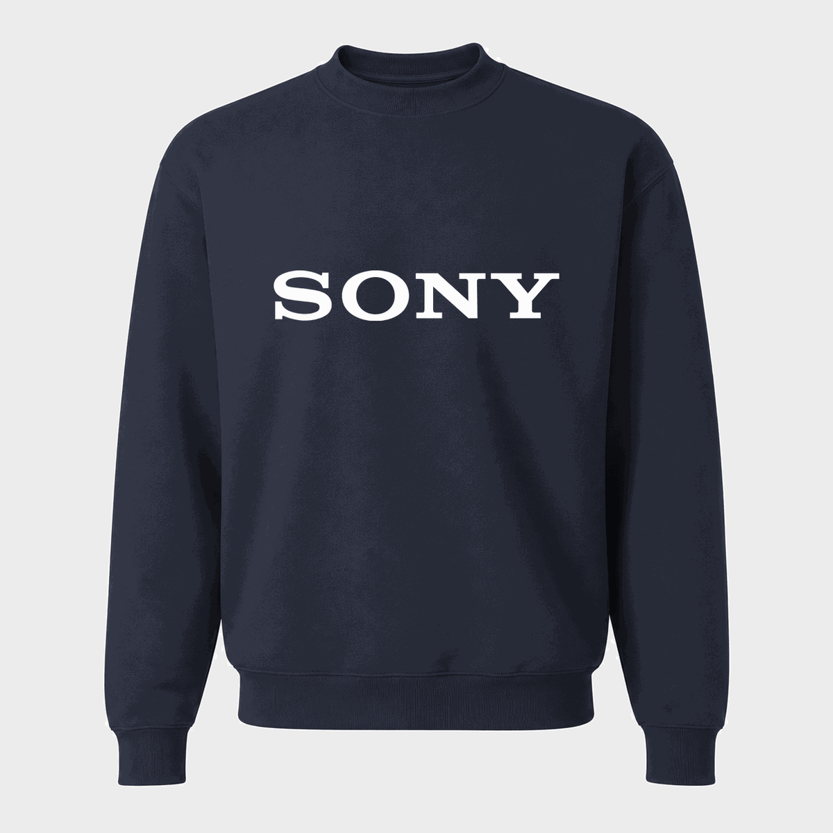 Men's Sony White Logo Crewneck Sweatshirt - Navy