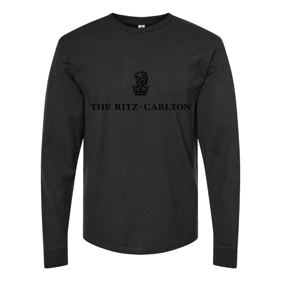 Men's Ritz-Carlton-logo-1536x864 Long sleeves Cotton Blend T-Shirt - Black