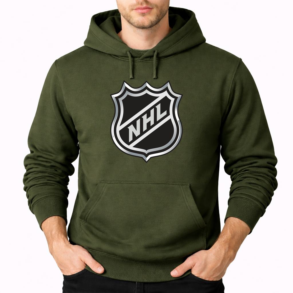 Men's NHL Shield Pullover Hoodie - Army Green