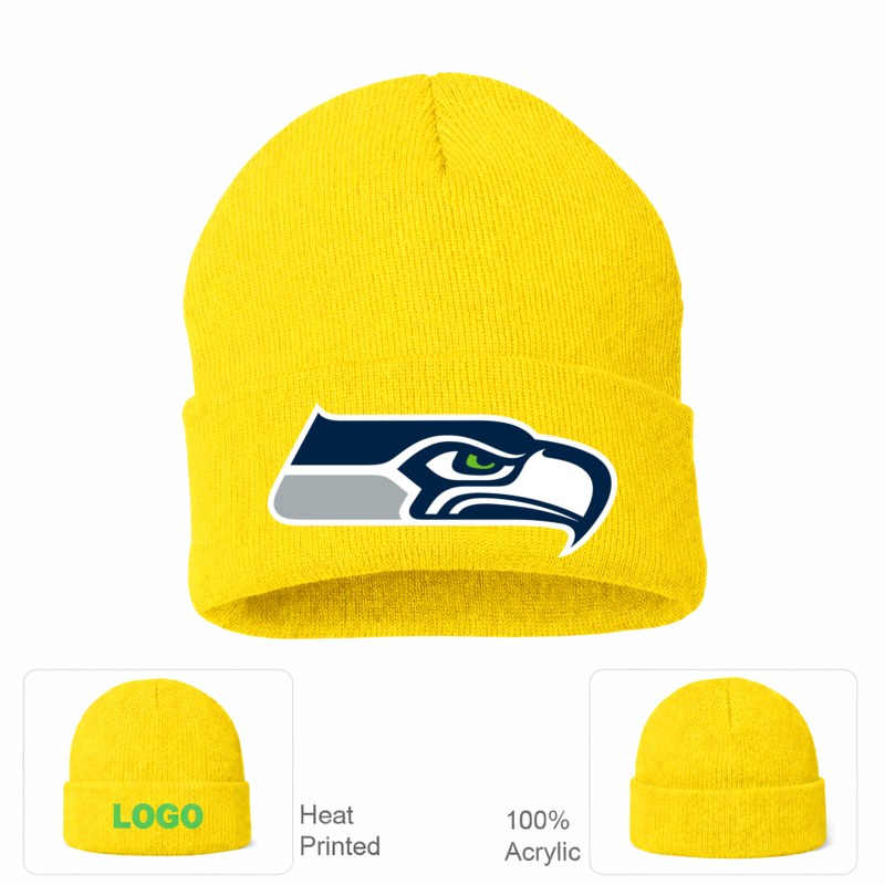 Seattle Seahawks Yellow Beanie Hat