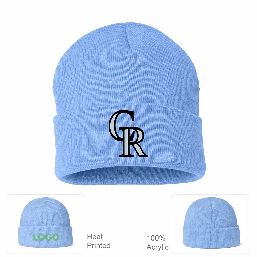 MLB Colorado Rockies Beanie Hat - Sky Blue