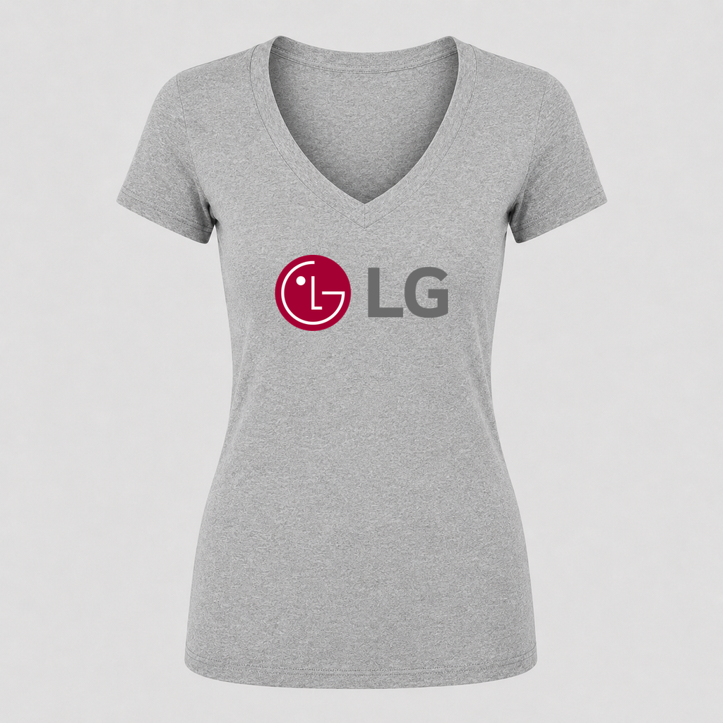 Women's LG V Neck T-Shirt in gray