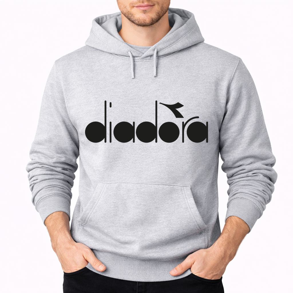 Men's Diadora Pullover Hoodie - Gray