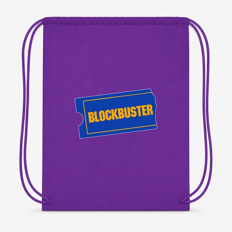Blockbuster Drawstring Bag - Purple