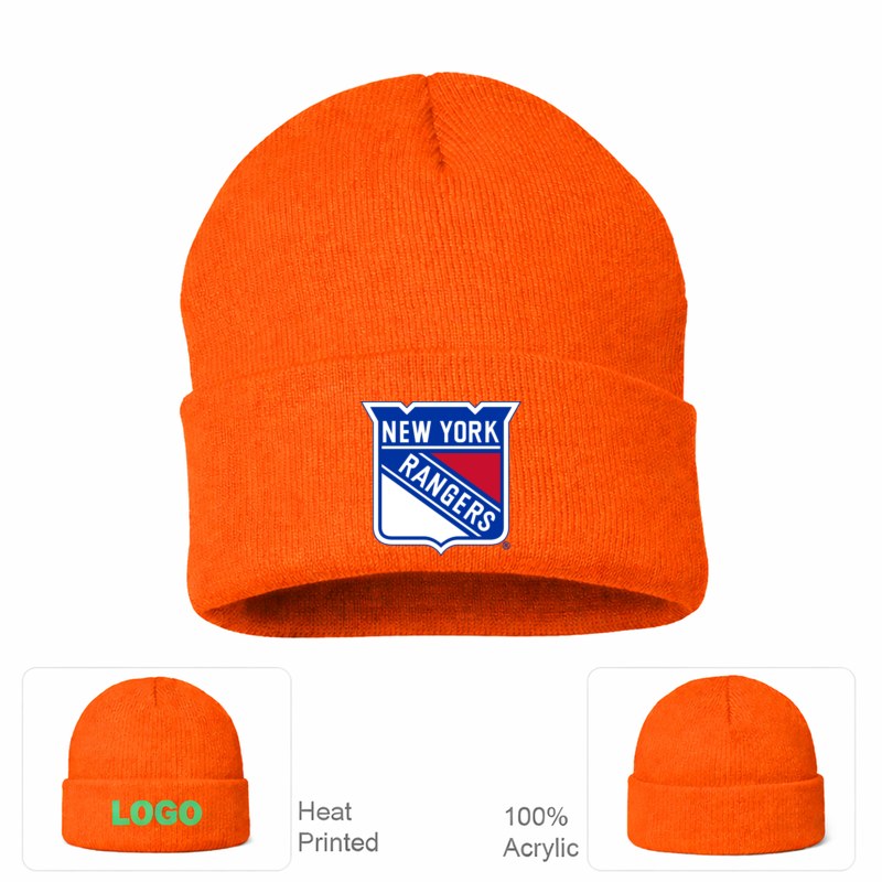 New York Rangers Orange Beanie Hat