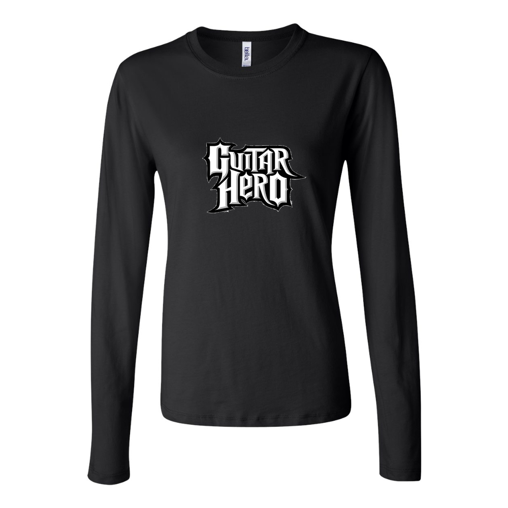 Women's Guitar hero Long Sleeve T-Shirt - Black
