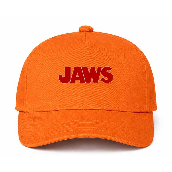 Jaws Logo Orange Dad Baseball Cap Hat