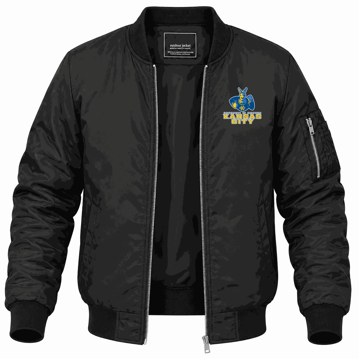 Men's UMKC Kangaroos Logo Lightweight Bomber Jacket - Black