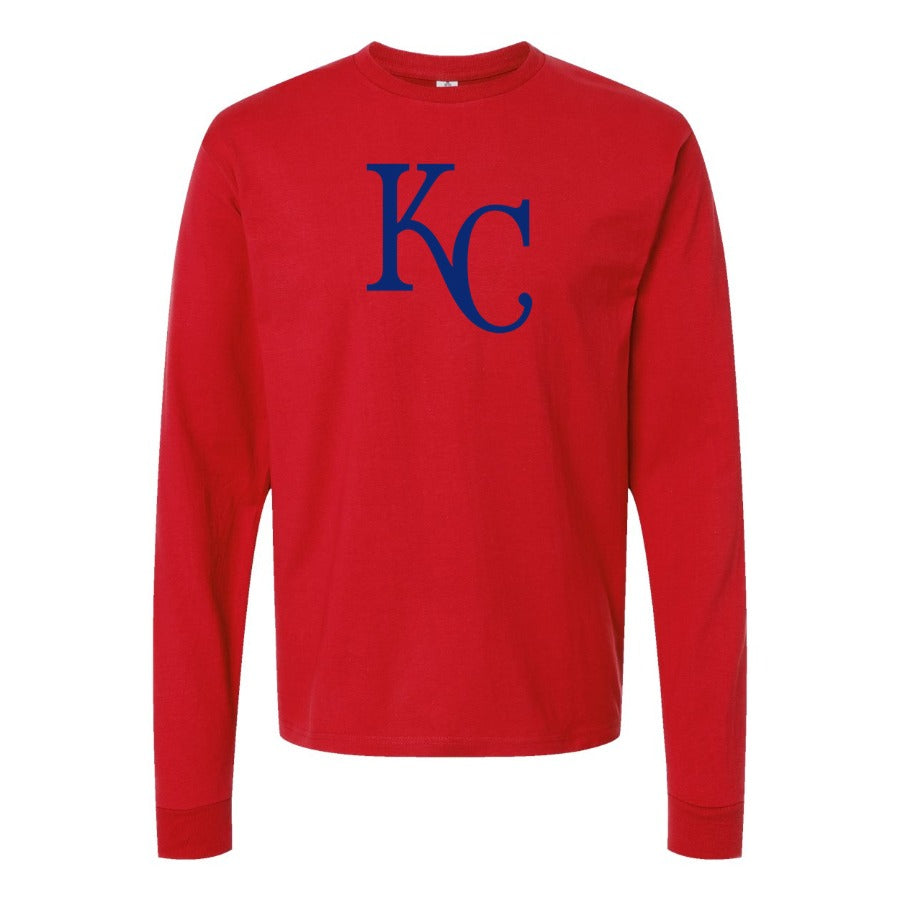 Men's Kansas City Royals Long sleeves Cotton Blend T-Shirt - Red
