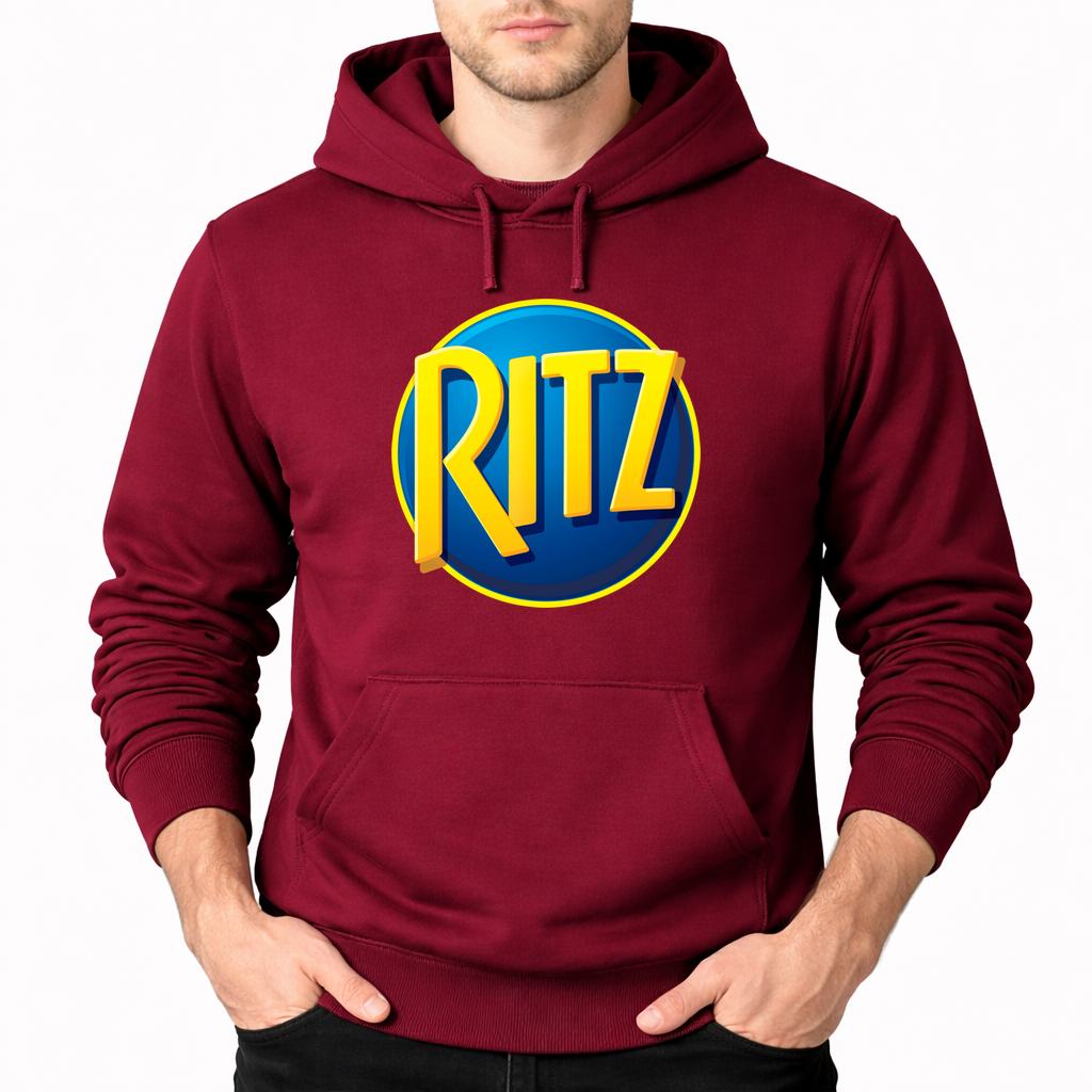 Men's Ritz Mondelez Food Pullover Hoodie - Burgundy