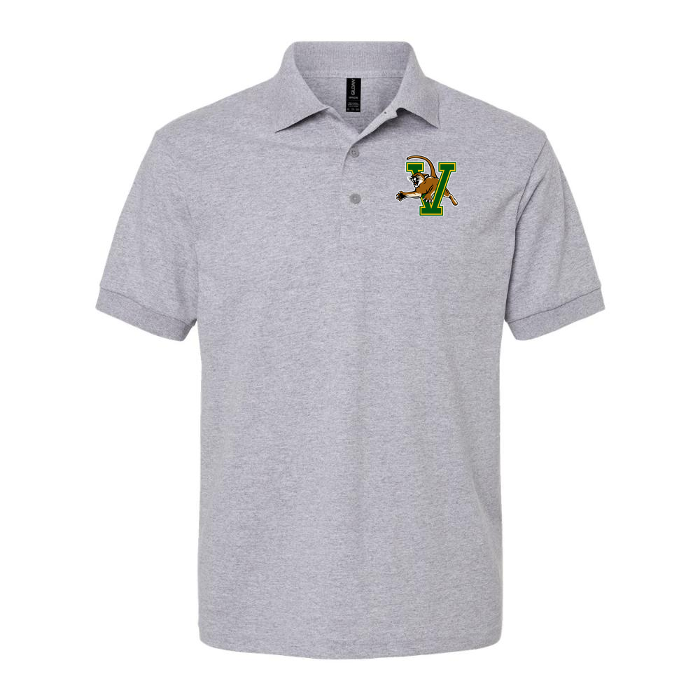 Men's Vermont Catamounts Dry Blend Polo - Gray