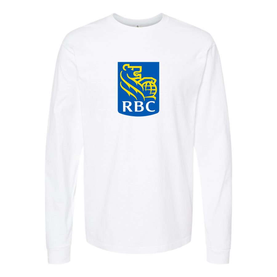 Men's RBC-Logo-500x281-min Long sleeves Cotton Blend T-Shirt - White