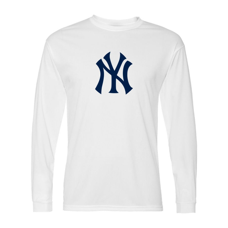 Men's New York Yankees Polyester Long Sleeve T-Shirt - White