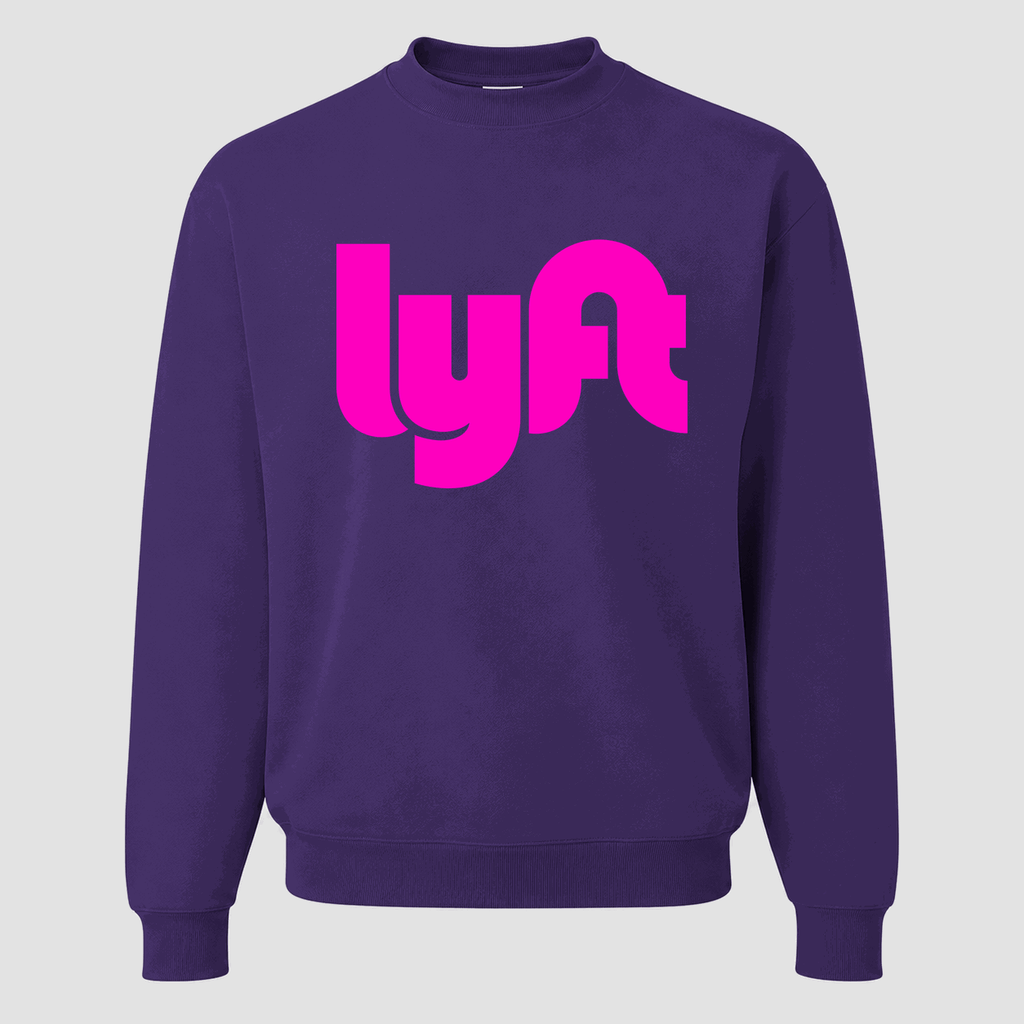Men's Lyft Pink Logo Crewneck Sweatshirt - Purple