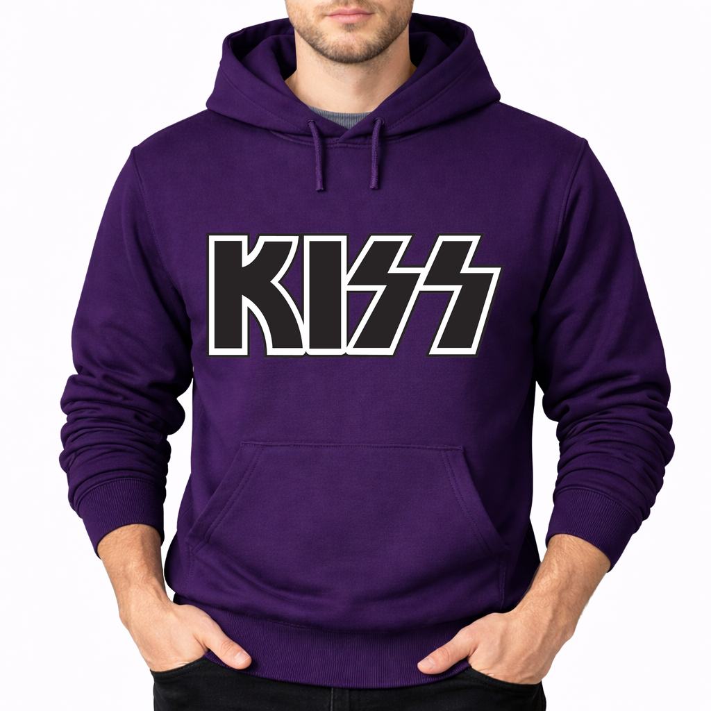 Men's KISS Pullover Hoodie - Purple