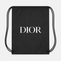 Dior White Drawstring Bag - Black