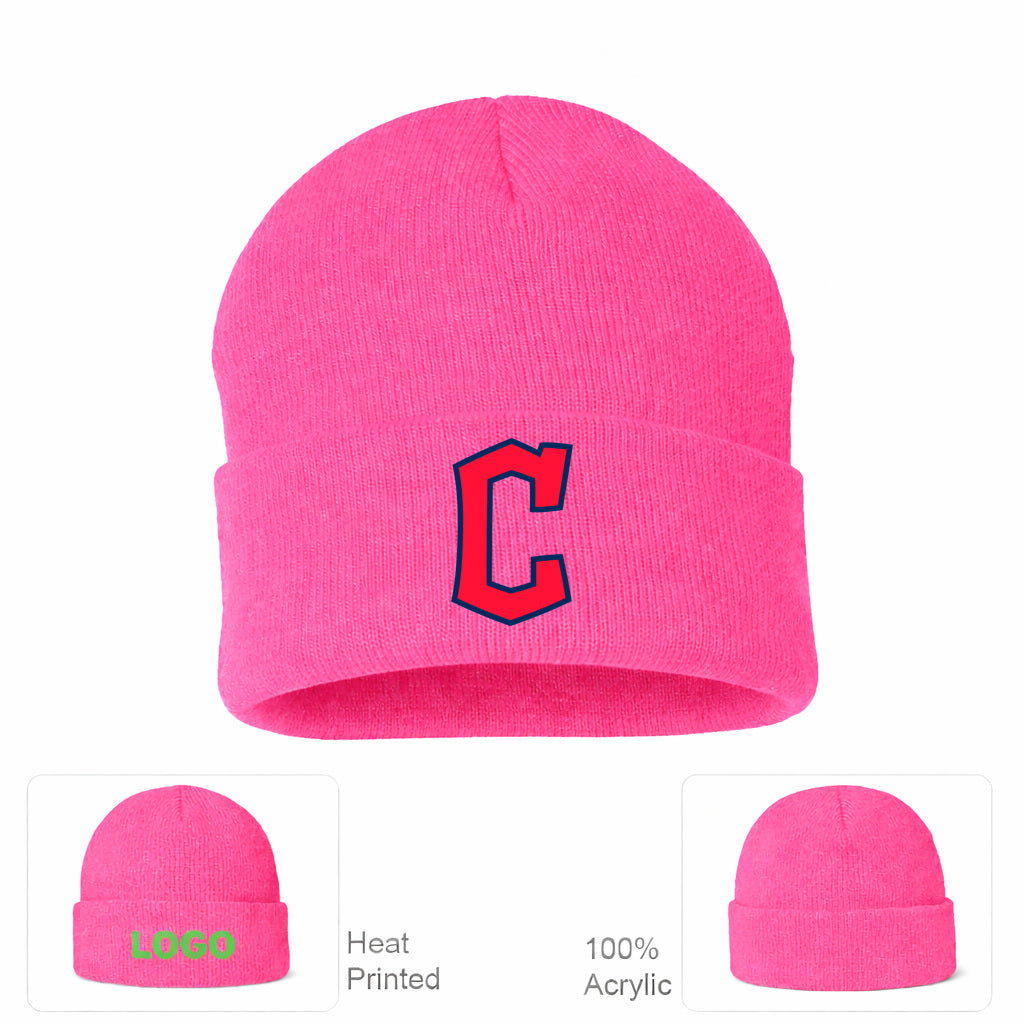 MLB Cleveland Guardians Beanie Hat - Pink