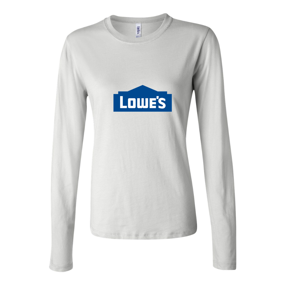 Women's Lowes logo 500x281 min Long Sleeve T-Shirt - White