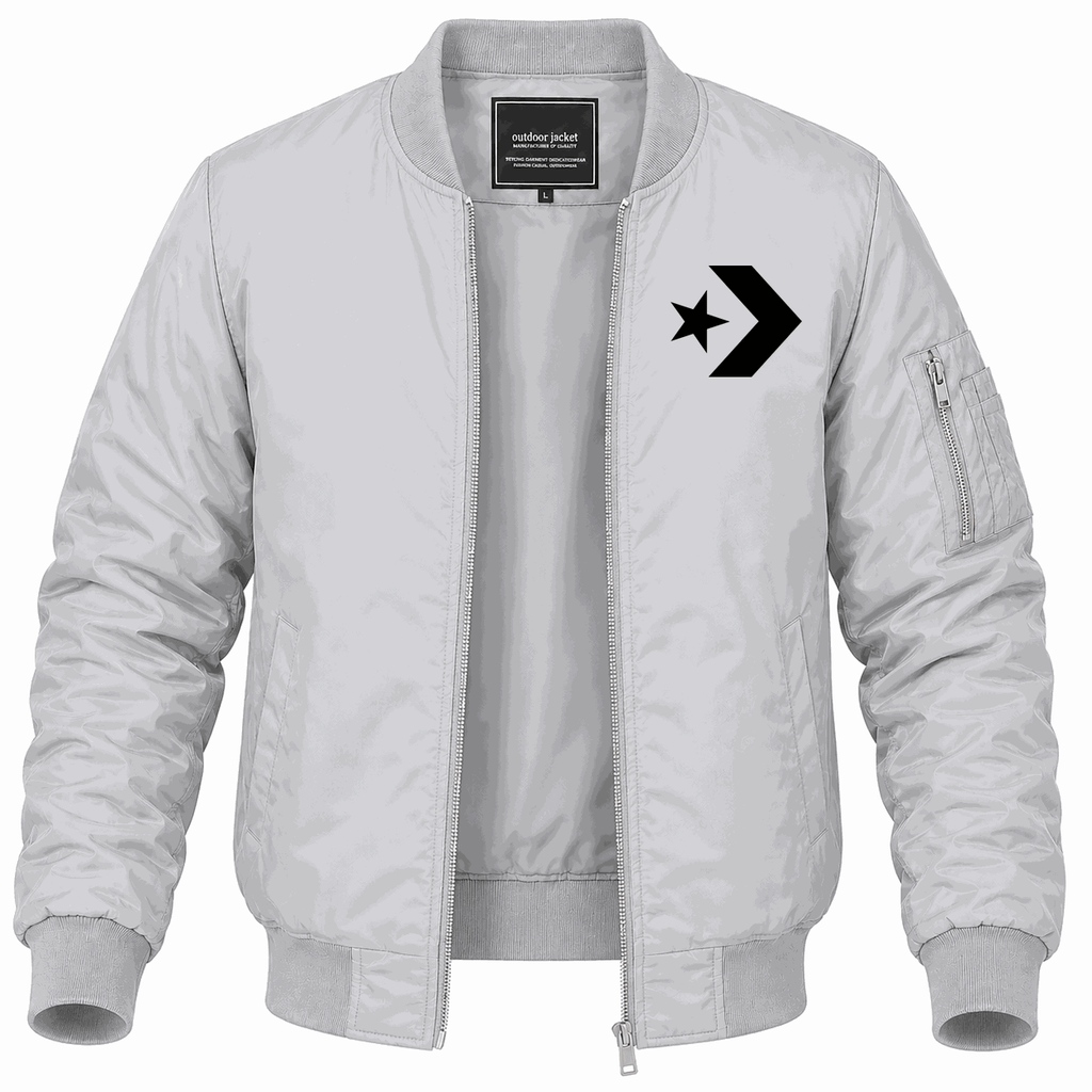Men's Converse Lightweight Bomber Jacket - Gray