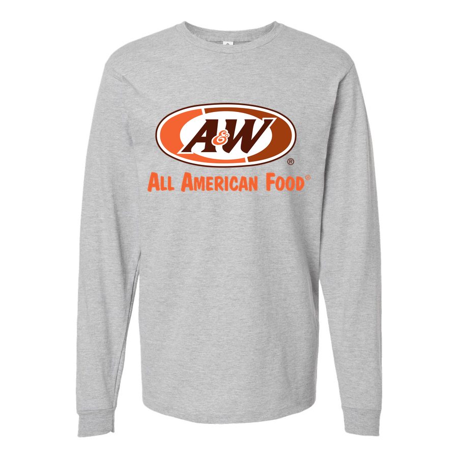 Men's Logo-AW-1536x864 Long sleeves Cotton Blend T-Shirt - Gray