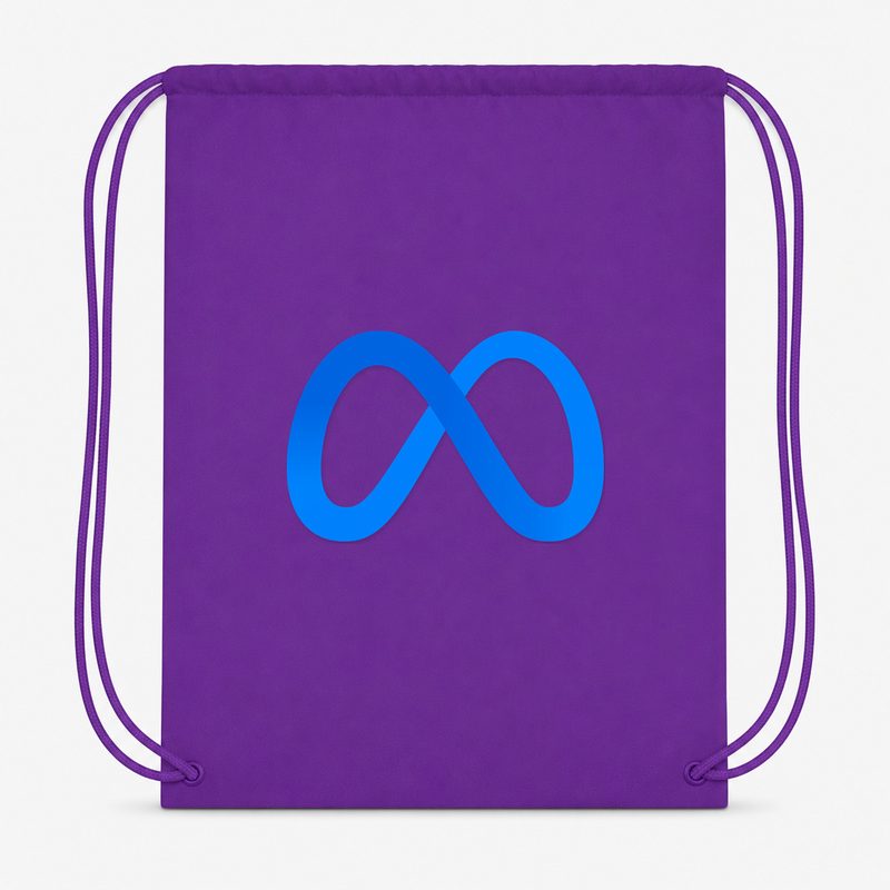 Meta Drawstring Bag - Purple