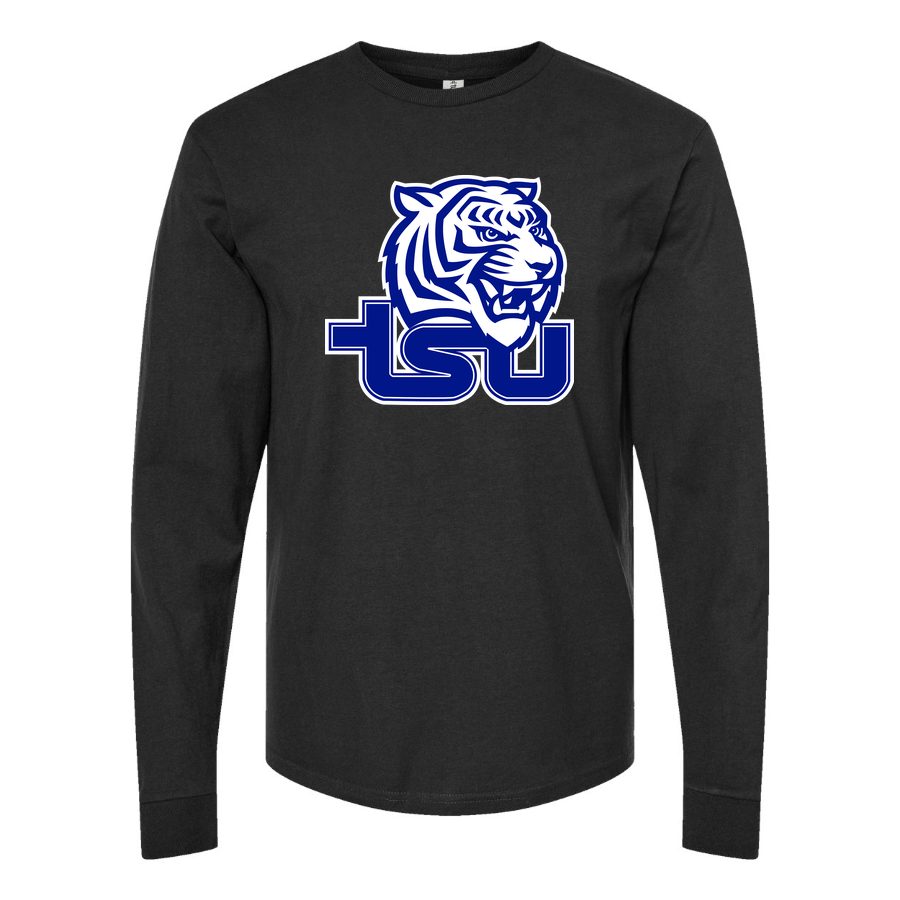 Men's Tennessee State Tigers Logo Long sleeves Cotton Blend T-Shirt - Black