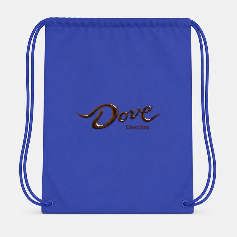Dove Chocolate Food Drawstring Bag - Blue