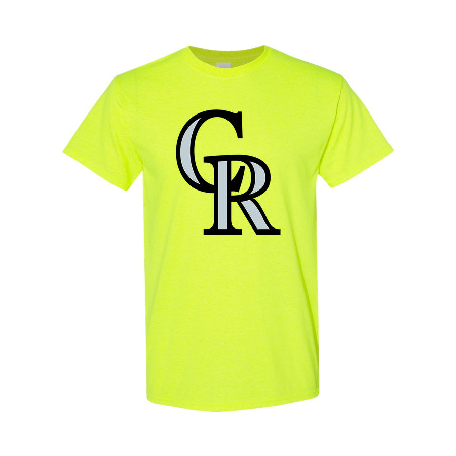 Men's Colorado Rockies Cotton T-Shirt - Safety Green