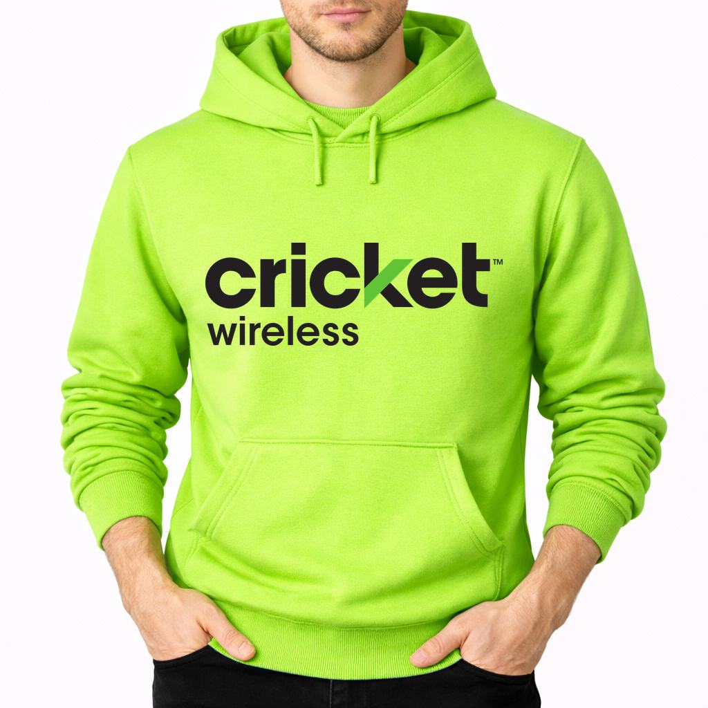 Men's Cricket Wireless Pullover Hoodie - Lime green