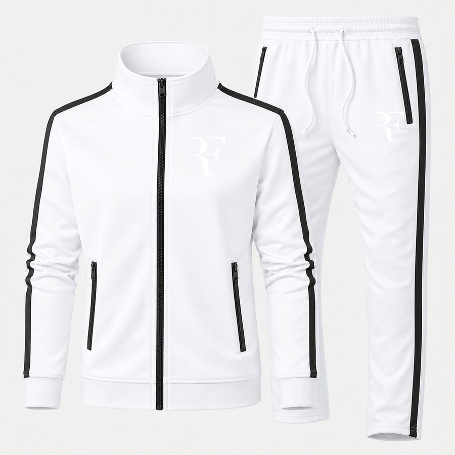 Roger Federer white tracksuit in White