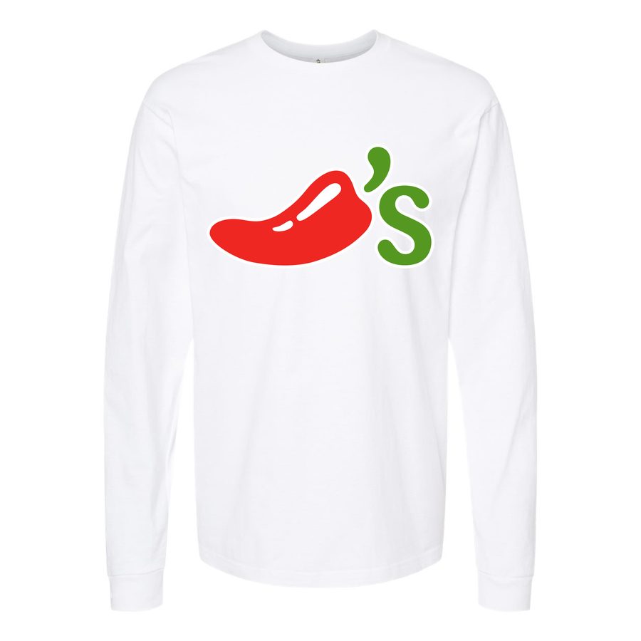 Men's Chilis-logo-1536x864 Long sleeves Cotton Blend T-Shirt - White