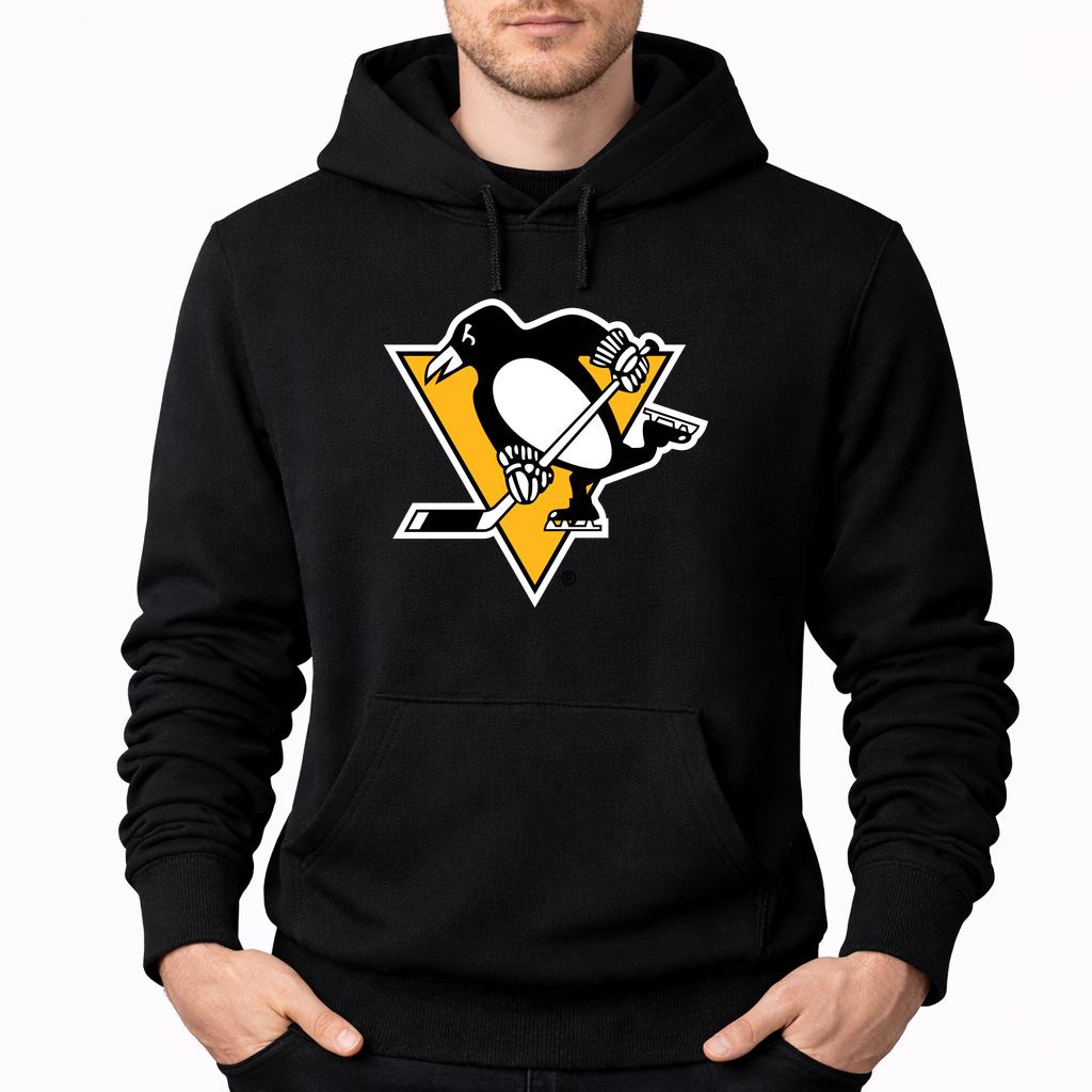 Men's Pittsburgh Penguins Pullover Hoodie - Black