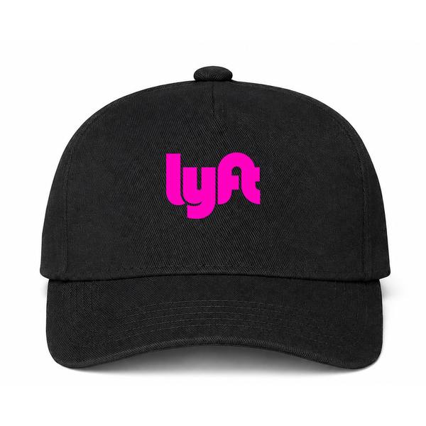 Lyft Pink Logo Black Dad Baseball Cap Hat