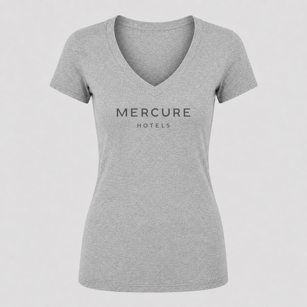 Women's Mercure V Neck T-Shirt in gray