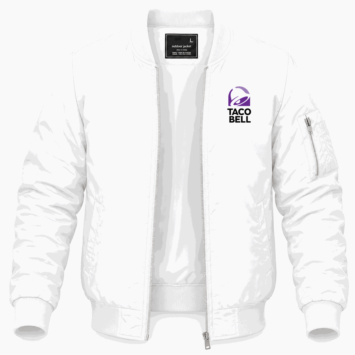 Men's Taco Bell Lightweight Bomber Jacket - White