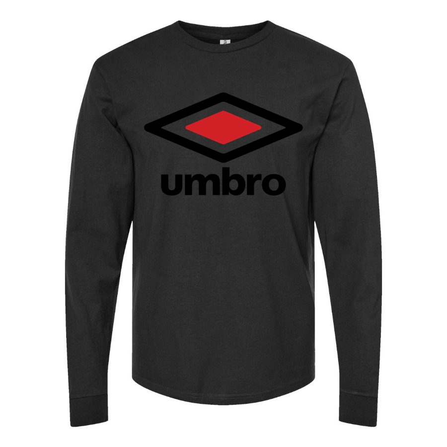 Men's Umbro-Logo-1536x864 Long sleeves Cotton Blend T-Shirt - Black