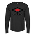 Men's Umbro-Logo-1536x864 Long sleeves Cotton Blend T-Shirt - Black